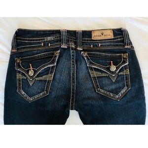 SANG REAL Boot Cut Distressed Women's Jeans SZ 27